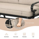 2 Seats Outdoor Swing Glider Chair with C by LJGDeals