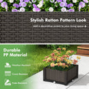 2 Set Elevated Plastic Raised Garden Bed Planter Kit for Flower Vegetable Grow-Brown by LJGDeals