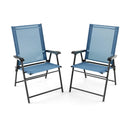 2 Set of Patio Dining Chair with Armrests and Metal Frame by LJGDeals