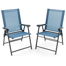 2 Set of Patio Dining Chair with Armrests and Metal Frame by LJGDeals
