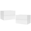 Wall Mounted Floating Nightstand with 2 Drawers