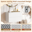 Wall Mounted Floating Nightstand with 2 Drawers