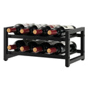 2-Tier 8-Bottle Display Wine Rackwith Adjustable Foot Pads by LJGDeals