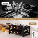 2-Tier 8-Bottle Display Wine Rackwith Adjustable Foot Pads by LJGDeals
