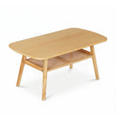 2-Tier Rattan Coffee Table with Rounded Corners by DirectDeals