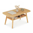 2-Tier Rattan Coffee Table with Rounded Corners by LJGDeals