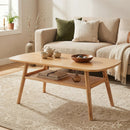 2-Tier Rattan Coffee Table with Rounded Corners by LJGDeals