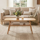 2-Tier Rattan Coffee Table with Rounded Corners by LJGDeals