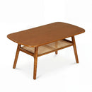 2-Tier Rattan Coffee Table with Rounded Corners by LJGDeals