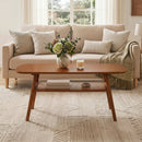 2-Tier Rattan Coffee Table with Rounded Corners by LJGDeals