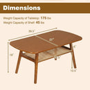 2-Tier Rattan Coffee Table with Rounded Corners by LJGDeals