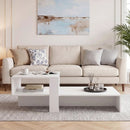 2-Tier Coffee Table with Open Storage Shelf by DirectDeals