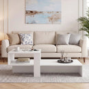 2-Tier Coffee Table with Open Storage Shelf by LJGDeals