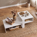 2-Tier Coffee Table with Open Storage Shelf by LJGDeals