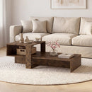 2-Tier Coffee Table with Open Storage Shelf by LJGDeals