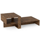 2-Tier Coffee Table with Open Storage Shelf by DirectDeals