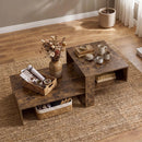 2-Tier Coffee Table with Open Storage Shelf by LJGDeals
