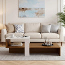 2-Tier Coffee Table with Open Storage Shelf by LJGDeals