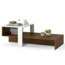 2-Tier Coffee Table with Open Storage Shelf by LJGDeals