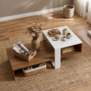 2-Tier Coffee Table with Open Storage Shelf by LJGDeals