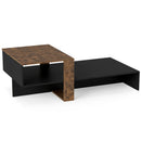 2-Tier Coffee Table with Open Storage Shelf by LJGDeals