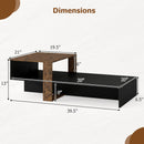 2-Tier Coffee Table with Open Storage Shelf by LJGDeals