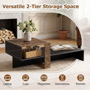 2-Tier Coffee Table with Open Storage Shelf by LJGDeals