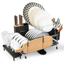 2-Tier Detachable Dish Rack with Drainboard and 360¬∞ Swivel Spout by LJGDeals