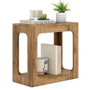2-Tier End Table with Storage Shelf for Living Room-Oak by LJGDeals