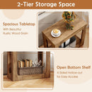 2-Tier End Table with Storage Shelf for Living Room-Oak by LJGDeals