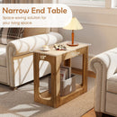 2-Tier End Table with Storage Shelf for Living Room-Oak by LJGDeals