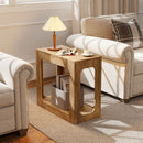 2-Tier End Table with Storage Shelf for Living Room-Oak by LJGDeals