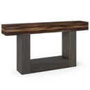 2-Tier Farmhouse Console Table 63" Long with Storage Shelf by DirectDeals