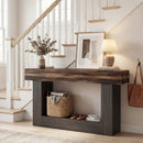 2-Tier Farmhouse Console Table 63" Long with Storage Shelf by LJGDeals