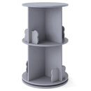 Kids Rotating Bookshelf 2-Tier Storage Rack with Bear Baffles by DirectDeals