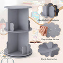 Kids Rotating Bookshelf 2-Tier Storage Rack with Bear Baffles by LJGDeals