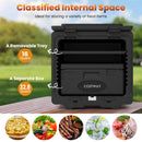 2 Tier Insulated Food Pan Carrier Food Warmer with Removable Tray and Box