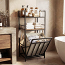 2-Tier Laundry Hamper with Tilt-out Basket-Black by LJGDeals