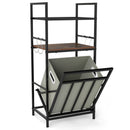 2-Tier Laundry Hamper with Tilt-out Basket-Black by LJGDeals