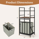 2-Tier Laundry Hamper with Tilt-out Basket-Black by LJGDeals