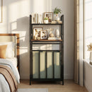 2-Tier Laundry Hamper with Tilt-out Basket-Black by LJGDeals