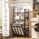 2-Tier Laundry Hamper with Tilt-out Basket-Black by LJGDeals