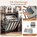 2-Tier Laundry Hamper with Tilt-out Basket-Black by LJGDeals