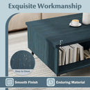 2-Tier Mid Century Modern Coffee Table with Storage Shelves Compartments by LJGDeals