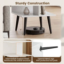 2-Tier End Table with Storage Compartments White by DirectDeals