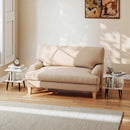 2-Tier End Table with Storage Compartments White by LJGDeals
