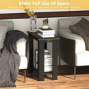 2-Tier Compact End Table with Storage Shelf by LJGDeals