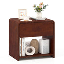2-Tier Nightstand with Drawer and Open Shelf - Walnut by LJGDeals
