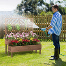 2-Tier Raised Garden Bed with Trellis-Brown by LJGDeals