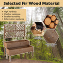 2-Tier Raised Garden Bed with Trellis-Brown by LJGDeals